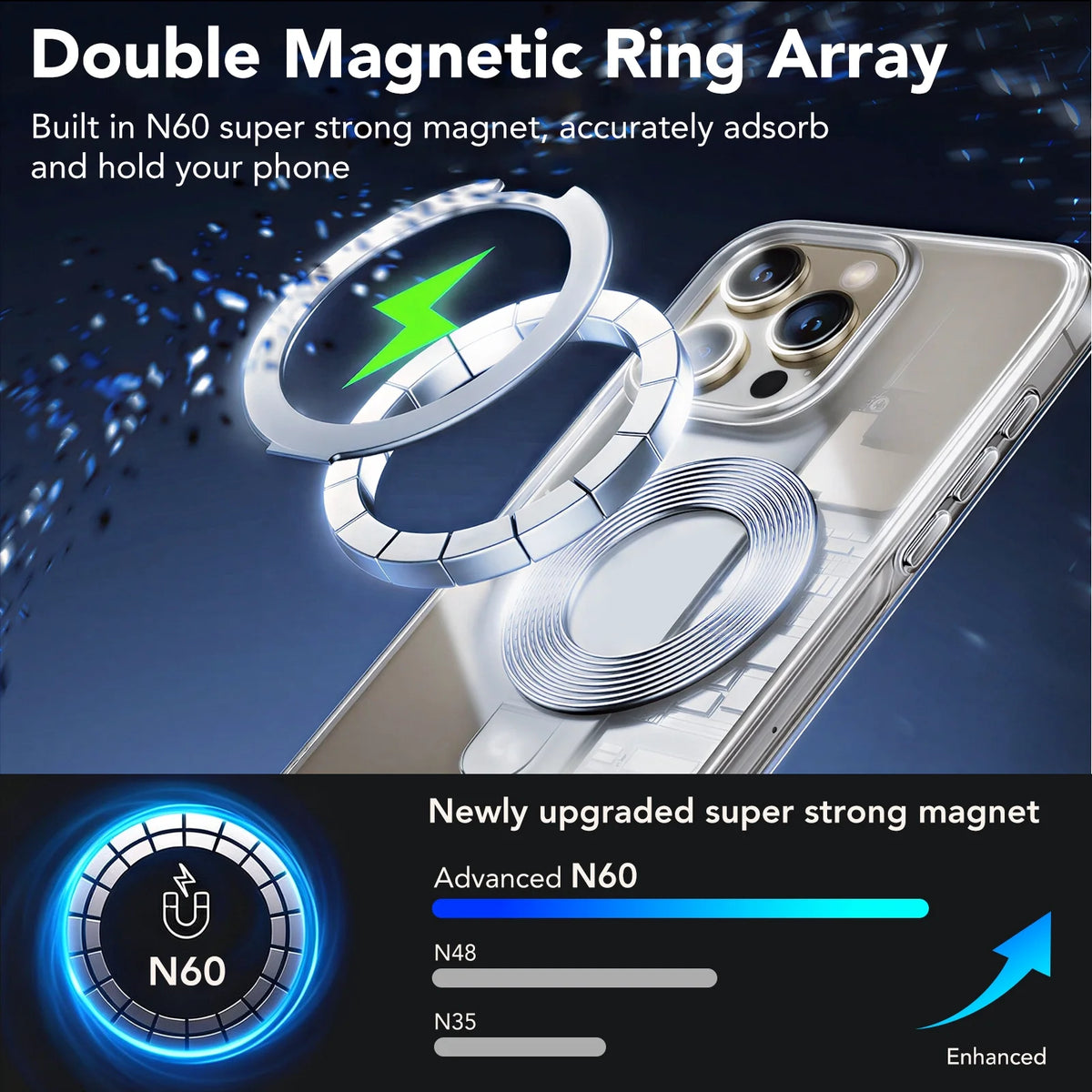 Magnetic Car Phone Holder with Suction Mount