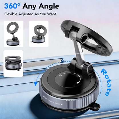 Magnetic Car Phone Holder with Suction Mount