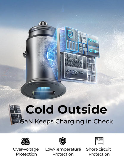 67.5W 12V Car Charger, Cigarette Lighter USB Charger Fast Charging