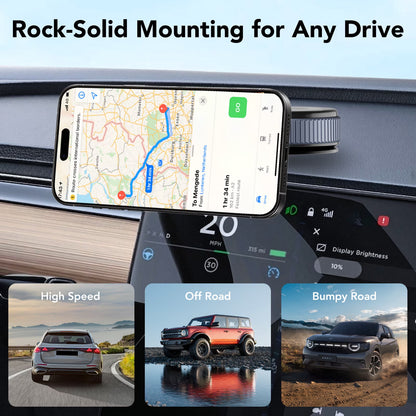 Magnetic Car Phone Holder with Suction Mount