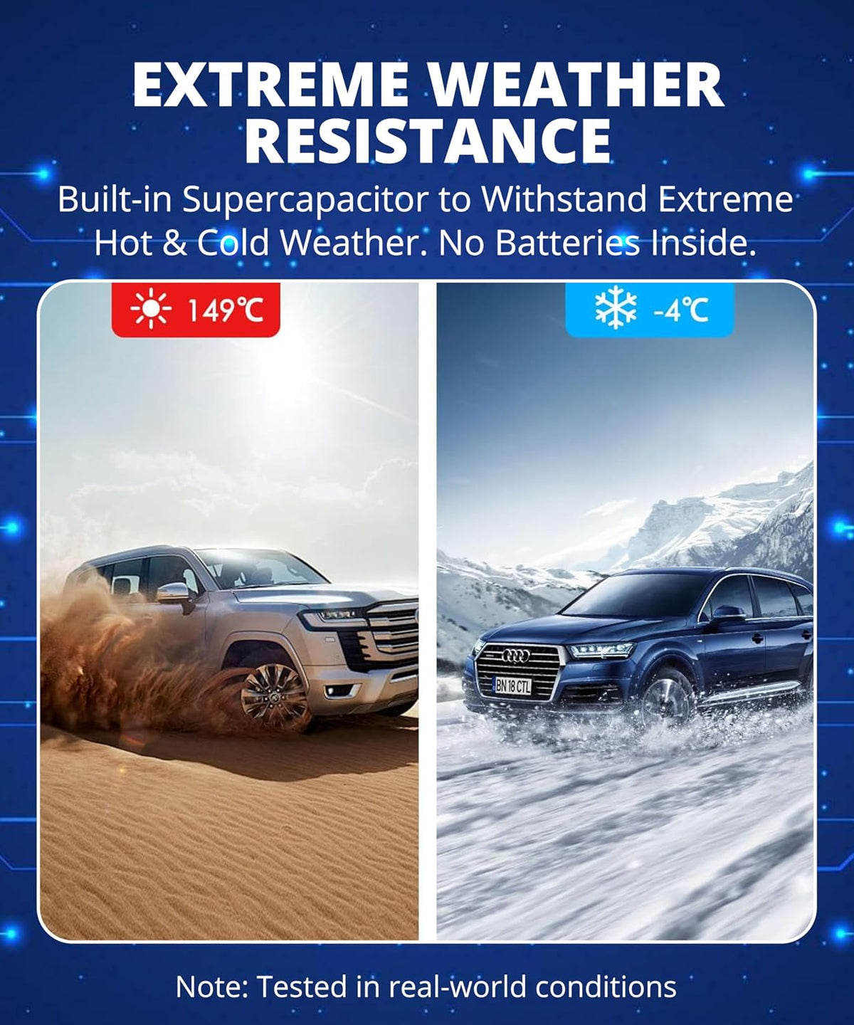 A119 V3 Dash Cam, 2K Front Recording, GPS, True HDR Car Dashcam