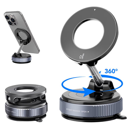 Magnetic Car Phone Holder with Suction Mount