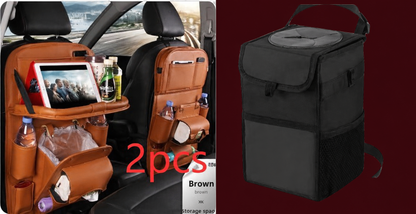 Brown 2pcs + Storage Bin on Franztels burgundy background