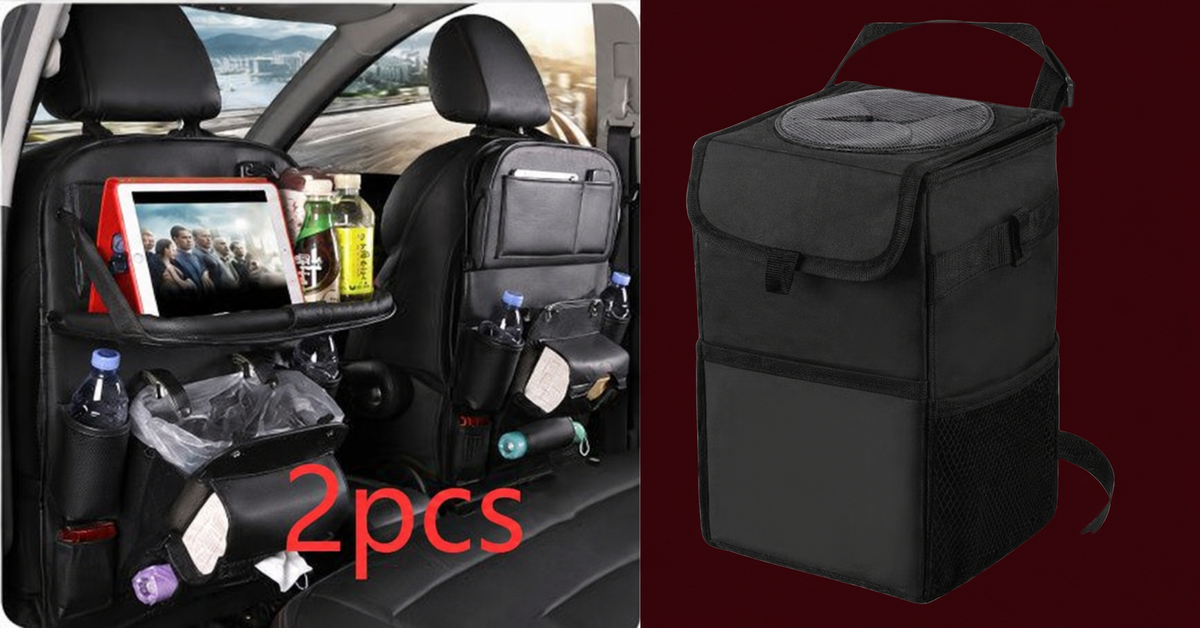 Black 2pcs + Storage Bin on Franztels burgundy background